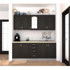 Bucatarie Zebra wenge / Fronturi MDF wenge mustata - Varianta 1